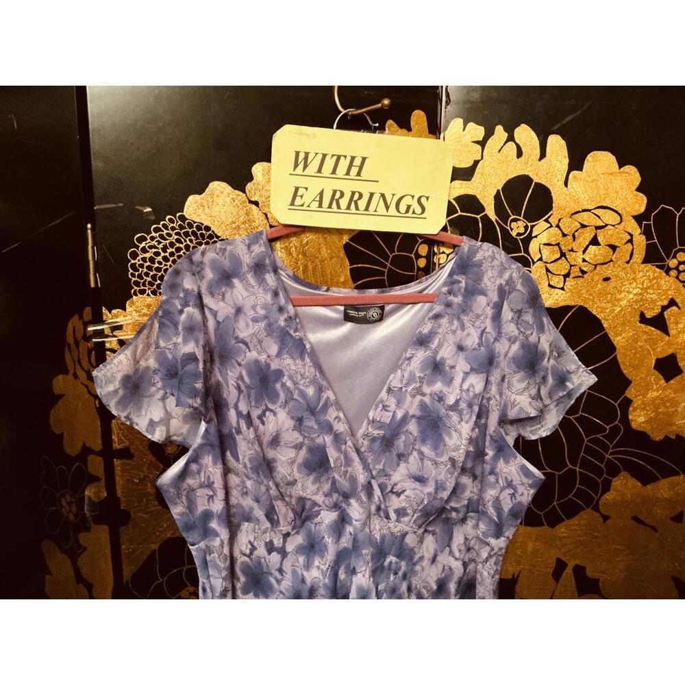 1X Purple Bubbles Dress & Earrings